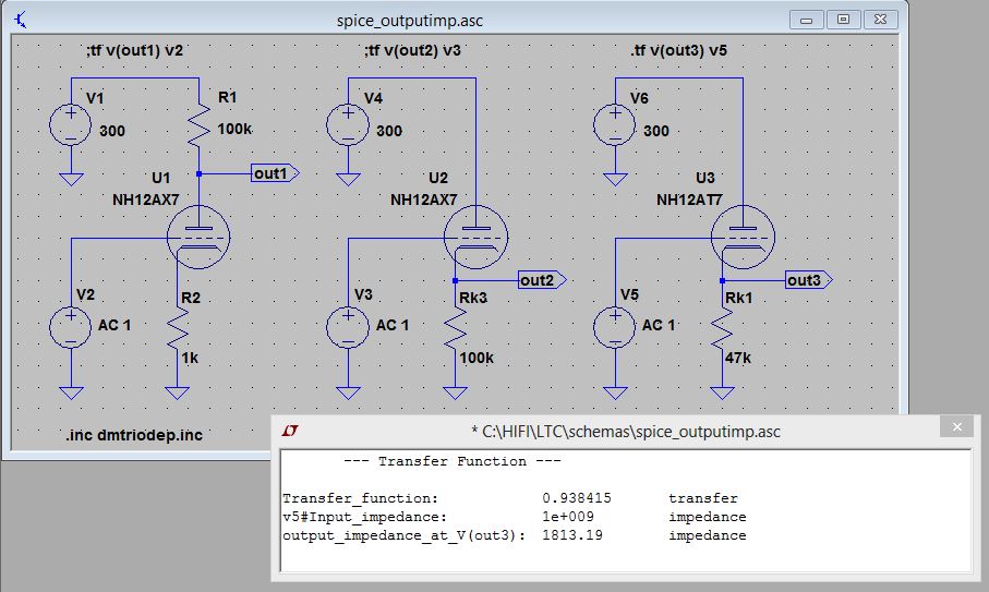 Determining the Output Impedance with LTSpice